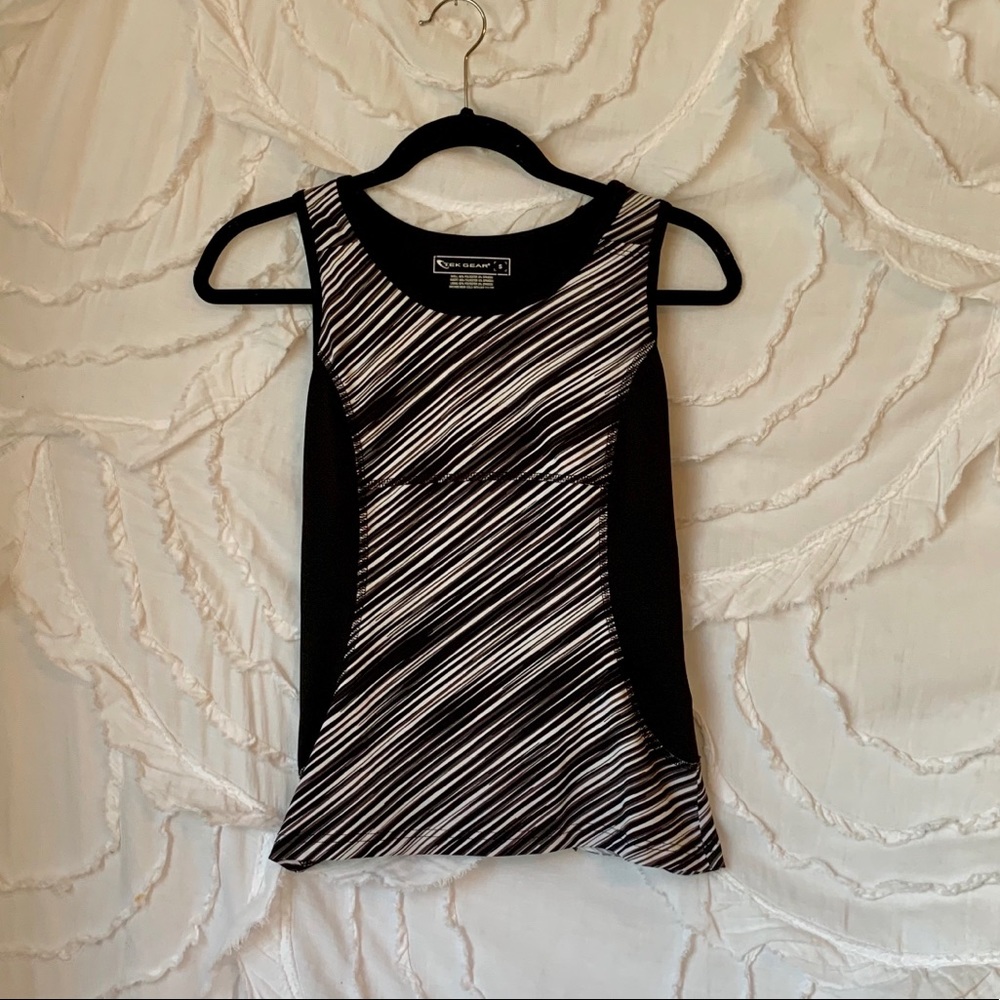 black and white high neck workout tank!